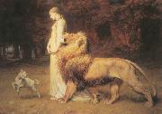 Briton Riviere Una and Lion oil painting artist